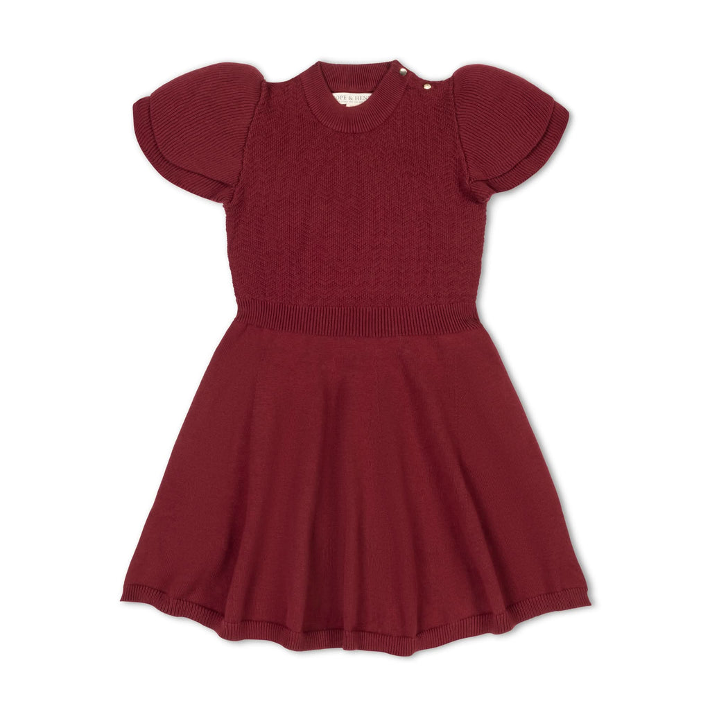 Organic Flutter Sleeve Sweater Dress Baby Hope & Henry Baby