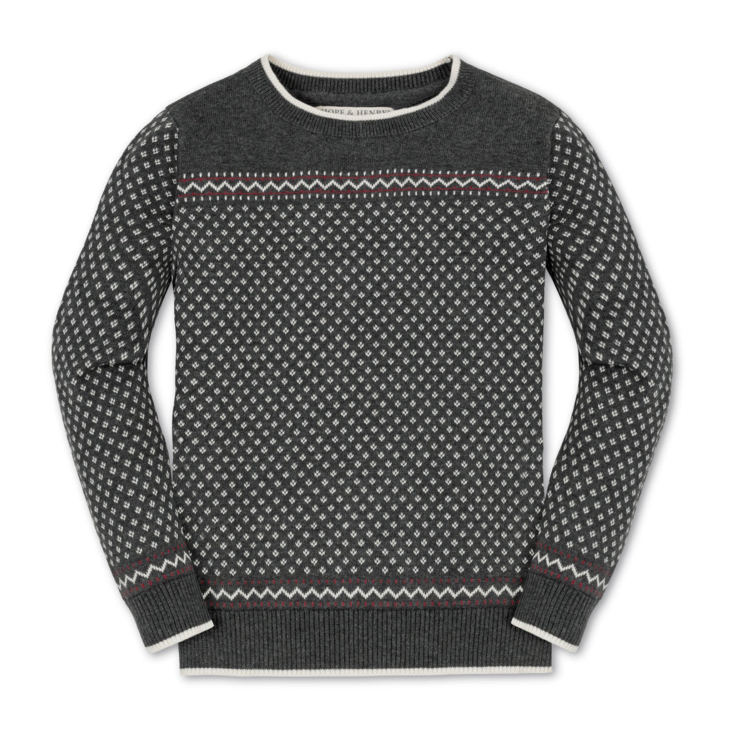 Organic Intarsia Crew Neck Sweater - Baby main image 0