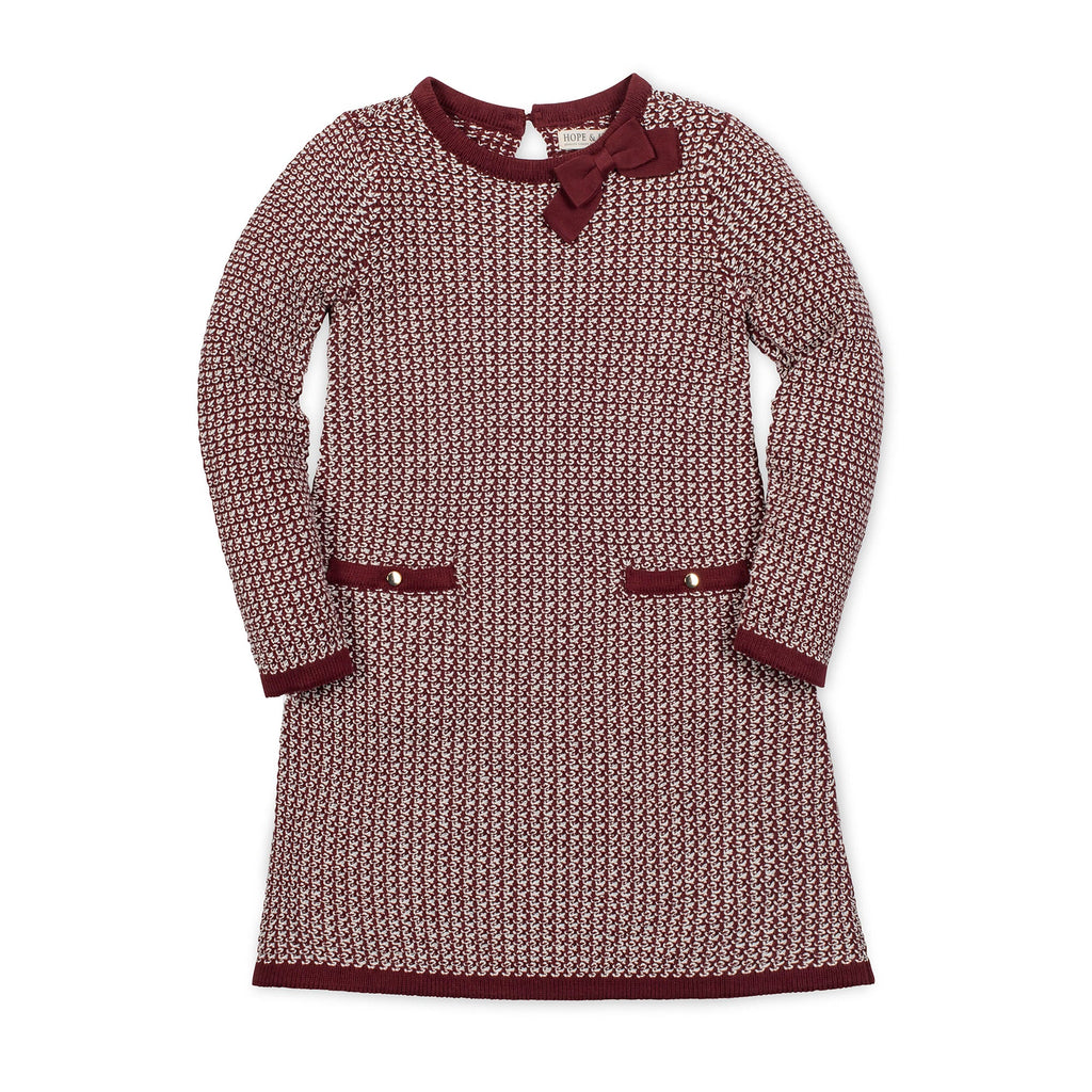 Organic Tweed Bow Sweater Dress  Hope & Henry
