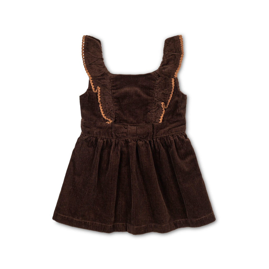 brown corduroy dress toddler Organic Corduroy Ruffle Jumper