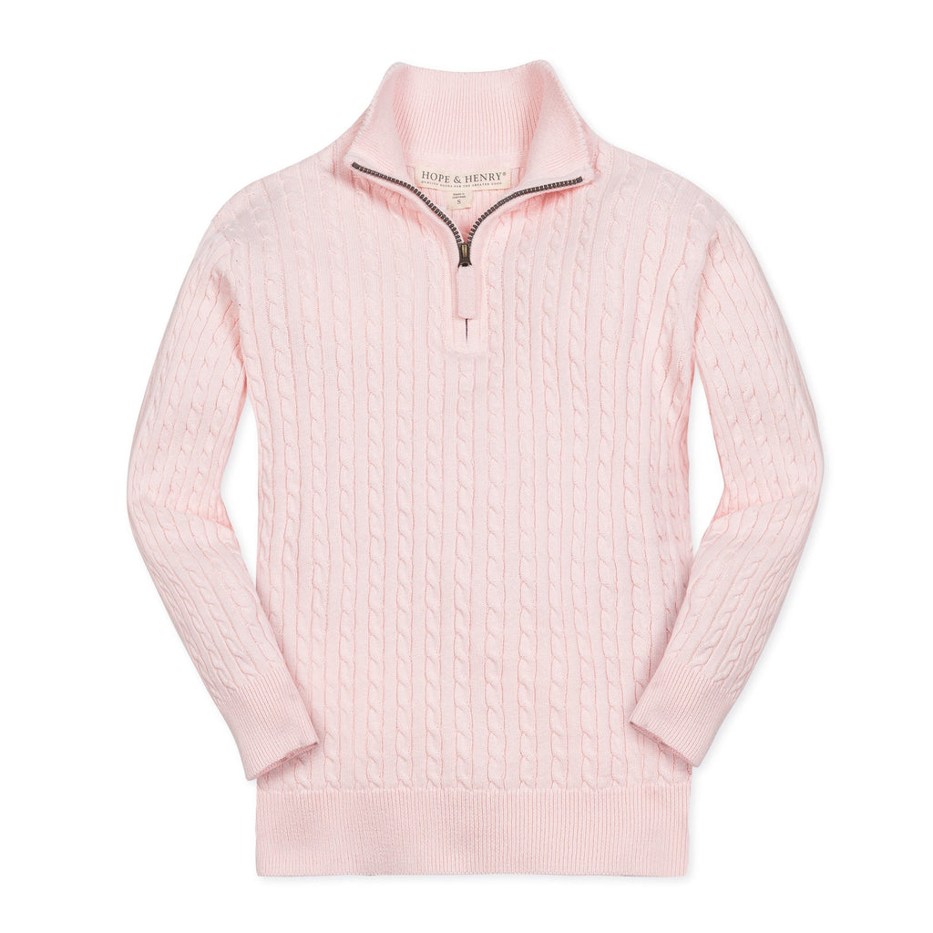 Organic Half Zip Cable Pullover Sweater - Baby