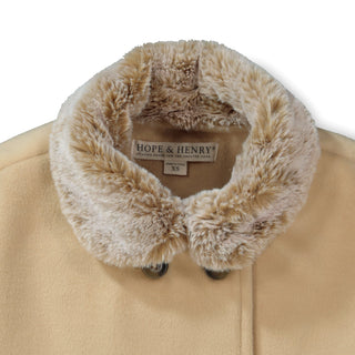 Button Front Cape with Faux Fur - Hope & Henry Girl