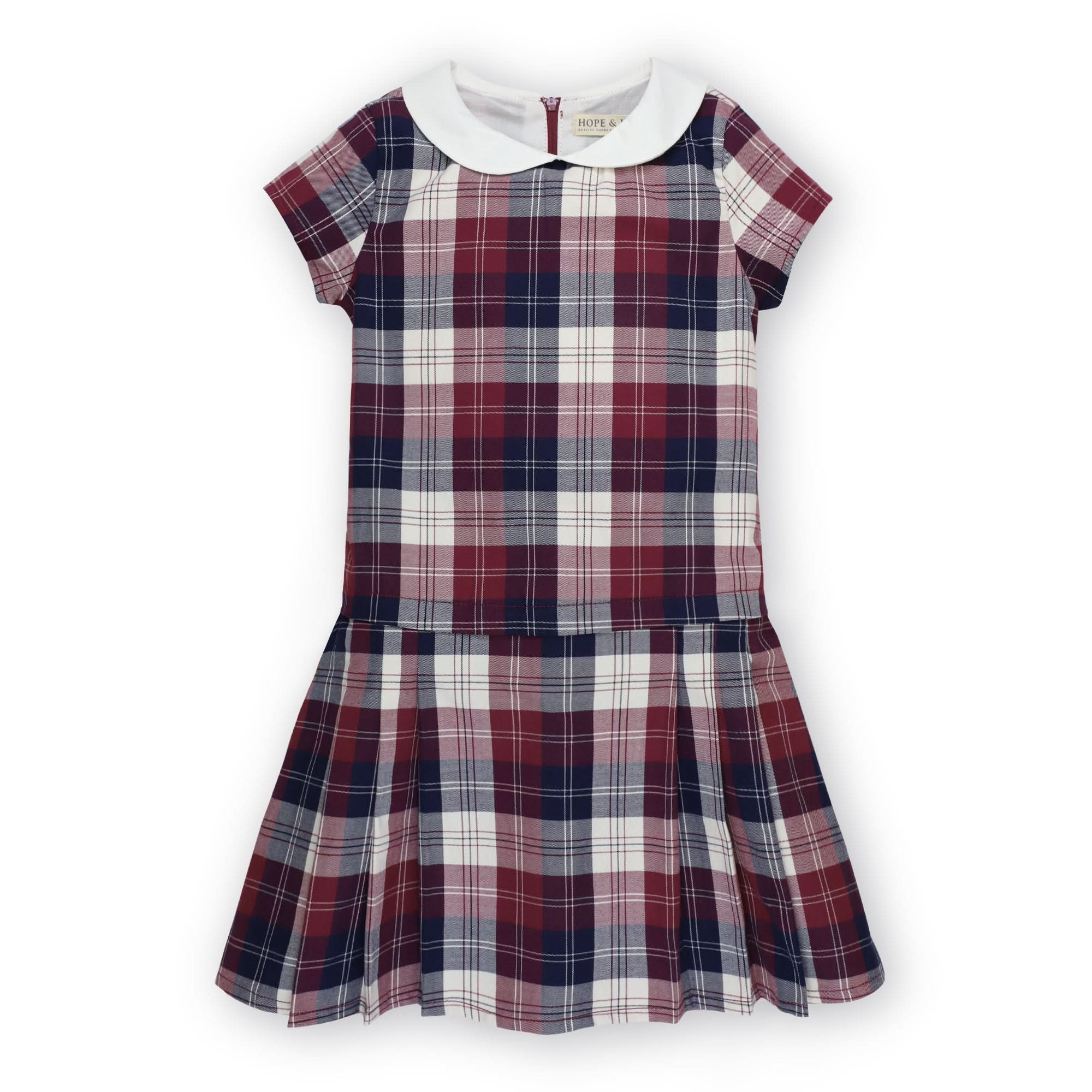 Peter Pan Collar Pleated Dress | Hope & Henry Girl