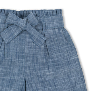 Organic Chambray Pull-On Paperbag Shorts