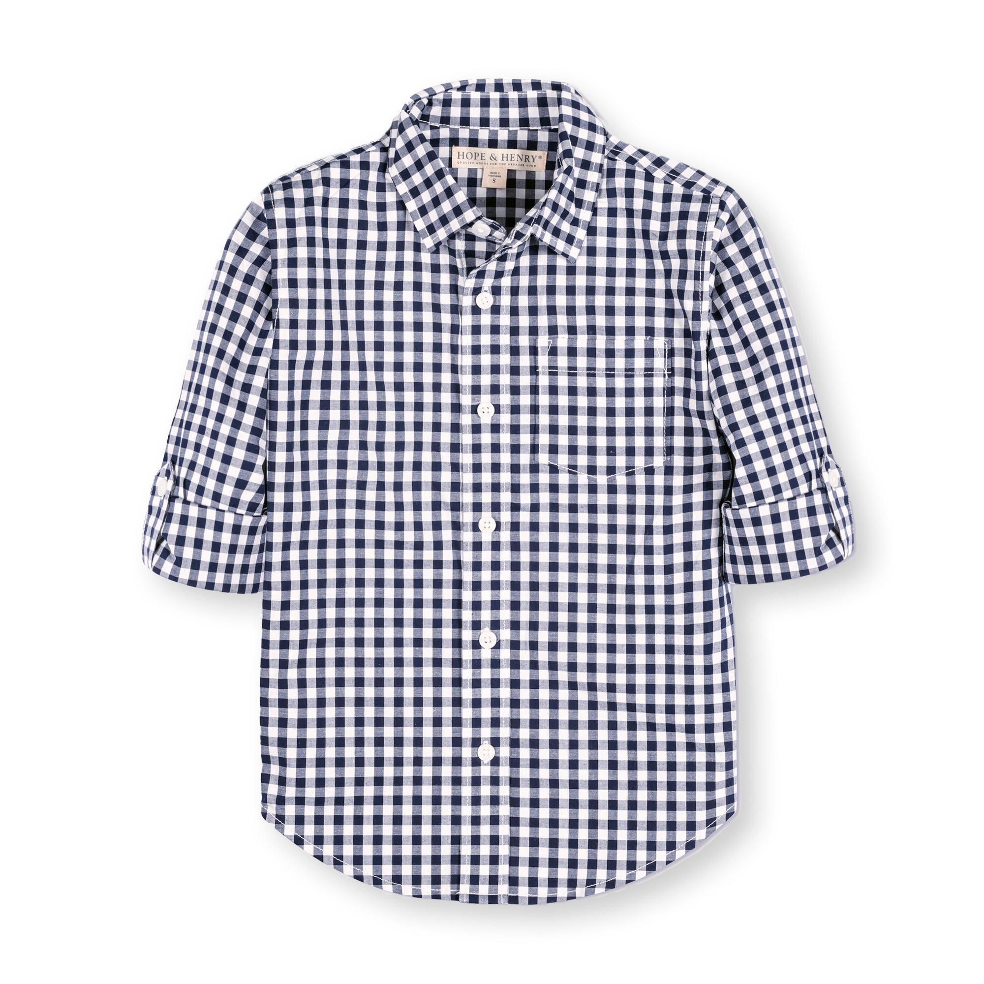 Stretch Poplin Roll-Up Shirt