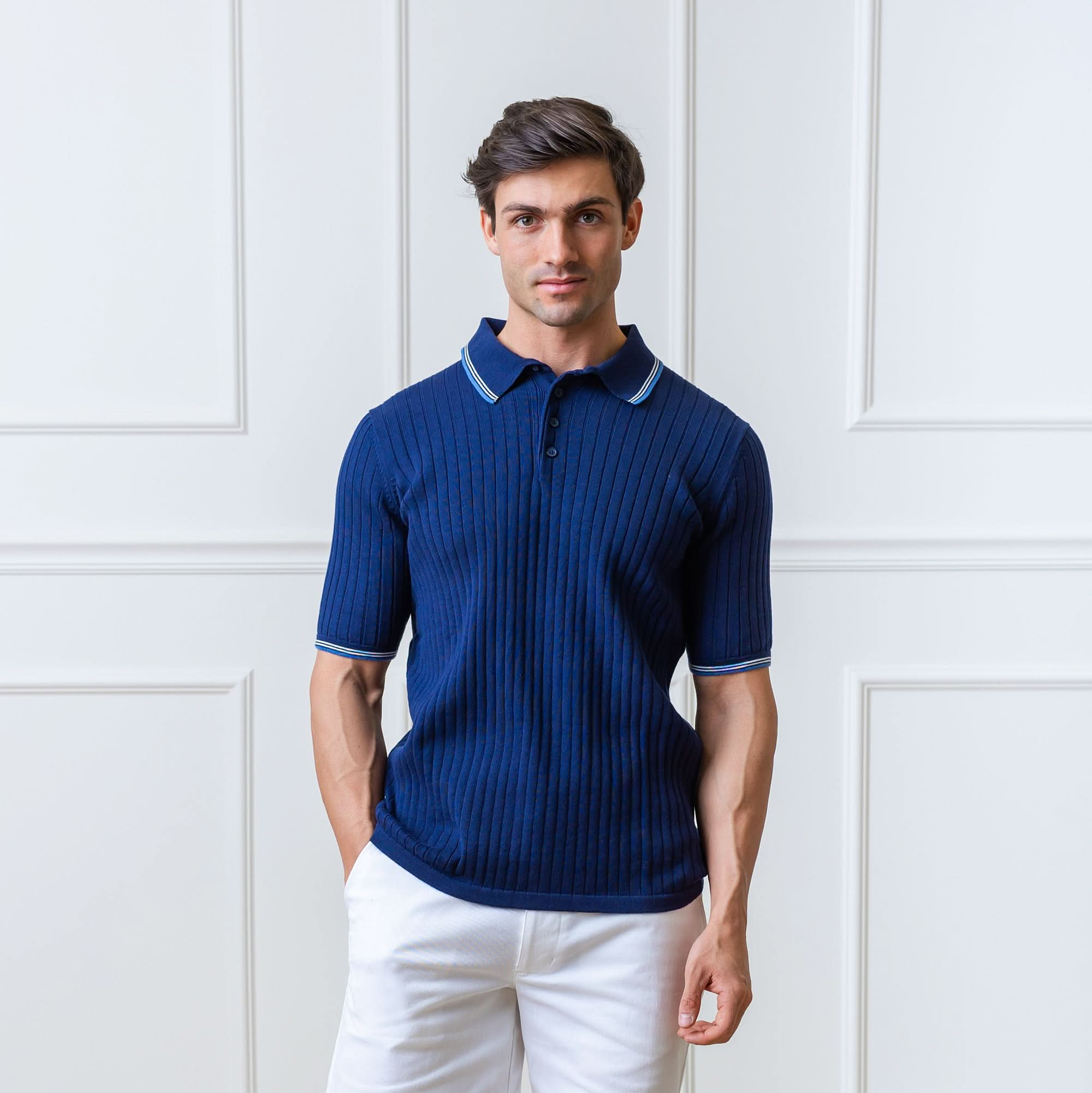 Short Sleeve Sweater Polo Hope Henry Men