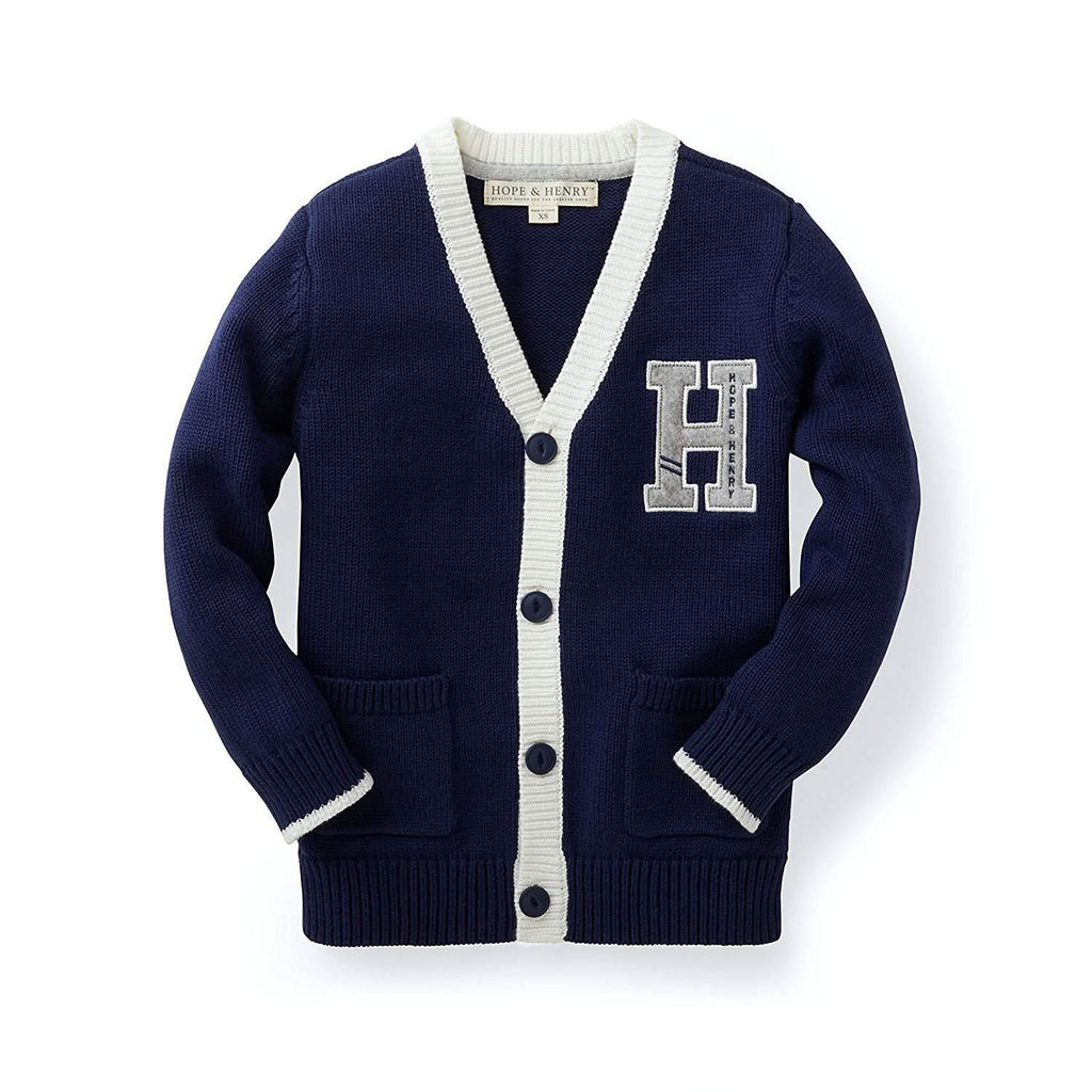 Thread & Supply Michigan Varsity Lettering Sweater for Women in Navy