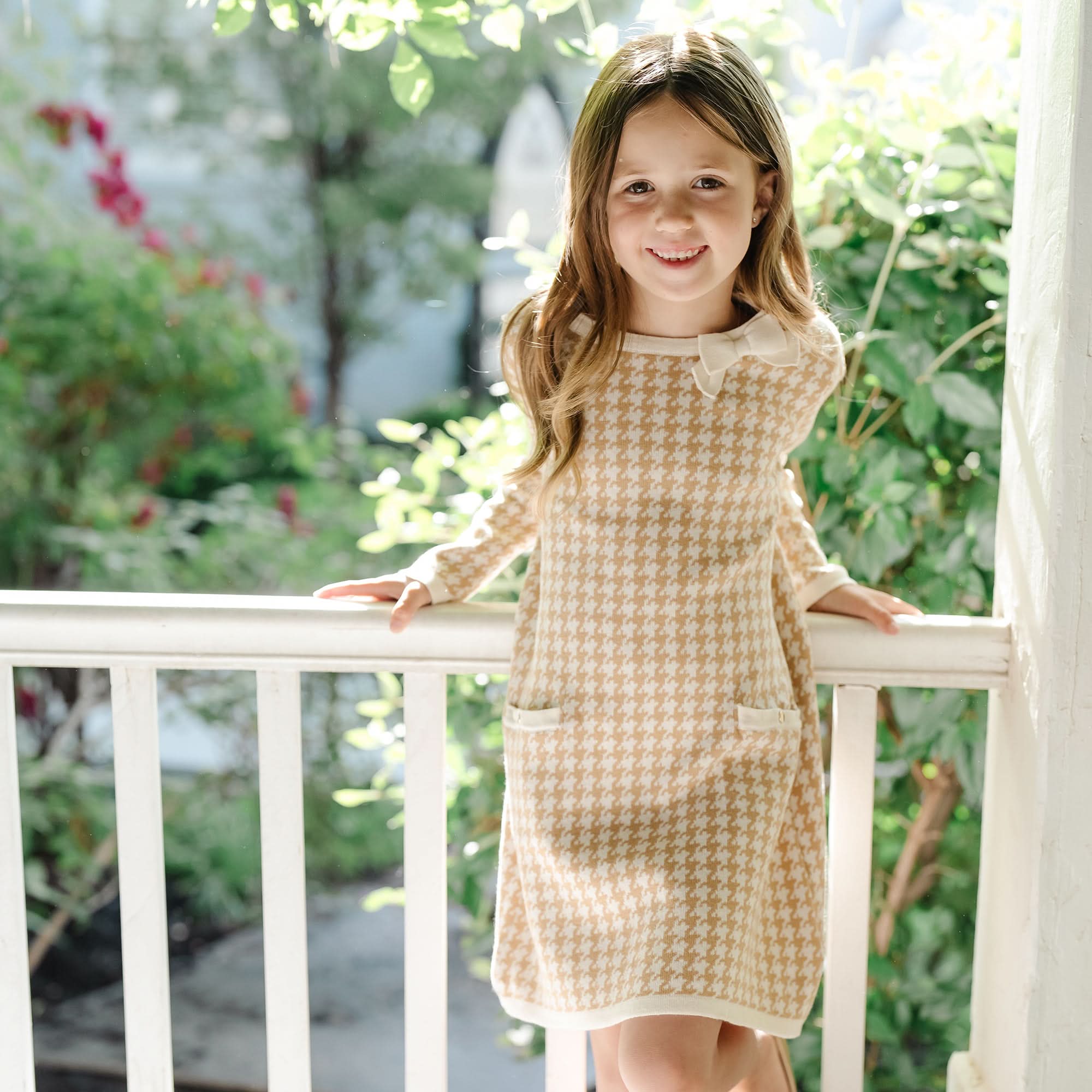Bow Detail Organic Sweater Dress Hope & Henry Bow Detail Organic Sweater Dress Hope & Henry