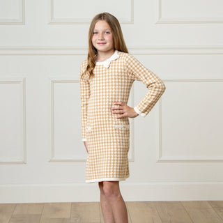 Bow Detail Organic Sweater Dress - Hope & Henry Girl