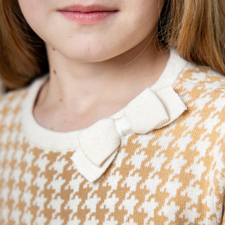 Bow Detail Organic Sweater Dress - Hope & Henry Girl