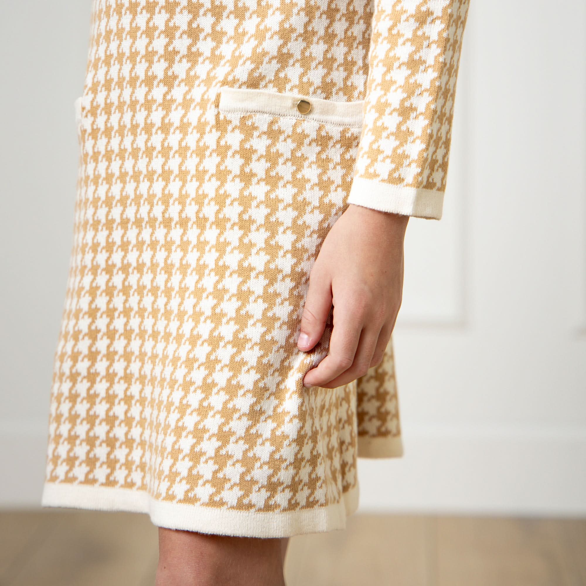 Bow Detail Organic Sweater Dress Hope & Henry Bow Detail Organic Sweater Dress Hope & Henry
