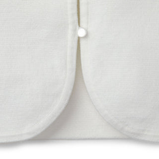 GIRLS White Organic Curved Hem Cardigan