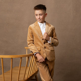 BOYS Medium Brown Organic Corduroy Pant