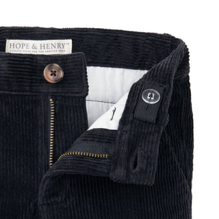 BOYS Black Organic Corduroy Pant