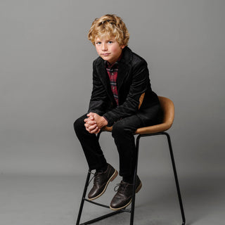 BOYS Black Organic Corduroy Pant