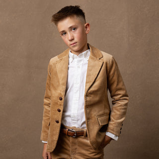 Corduroy Blazer with Elbow Patches - Hope & Henry Boy