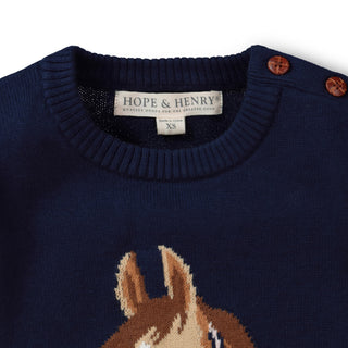 Organic Horse Intarsia Sweater