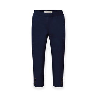 GIRLS Navy Button Cuff Button Cuff Ponte Pant
