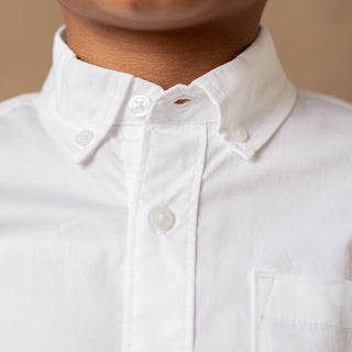 Stretch Poplin Organic Button Down Shirt - Baby