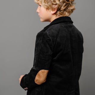 BOYS Black Corduroy Organic Corduroy Blazer