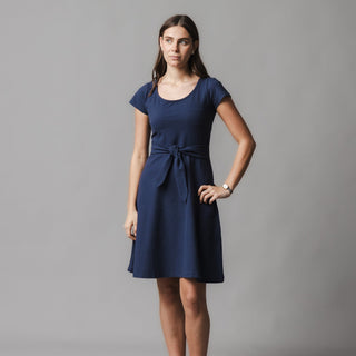 tie waist knit dress Tie-Waist Knit Dress