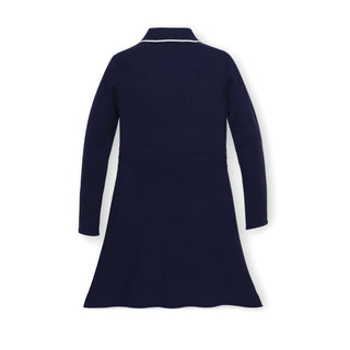 Tipped Button Front Sweater Dress - Hope & Henry Girl