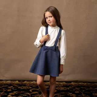 Fleece Bow Front Suspender Skirt - Baby - Hope & Henry Baby