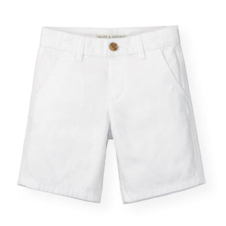 BOYS White Stretch Organic Stretch Chino Short