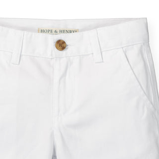 BOYS White Stretch Organic Stretch Chino Short