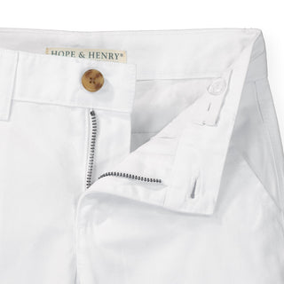BOYS White Stretch Organic Stretch Chino Short