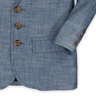 Baby Organic Chambray Suit Jacket & Pant Gift Set