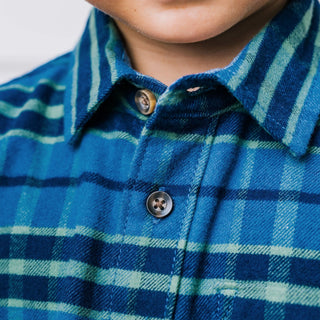 Brushed Flannel Organic Button Down Shirt - Baby - Hope & Henry Baby