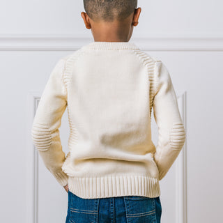 Henley Sweater with Rib Details