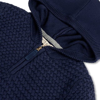 Hooded Half Zip Organic Sweater - Baby