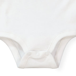 LAYETTE Soft White Organic Peter Pan Collar Bodysuit