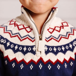 Half Zip Ski Sweater - Hope & Henry Boy