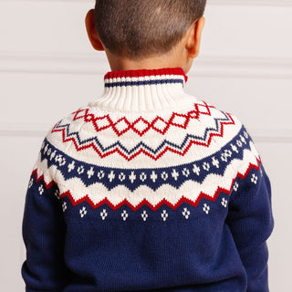 Half Zip Ski Sweater - Hope & Henry Boy