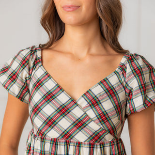 Puff Sleeve Crossover Dress Hope & Henry Puff Sleeve Crossover Dress Hope & Henry