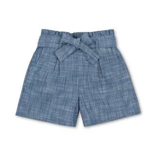 Chambray Pull-On Paperbag Shorts - Baby