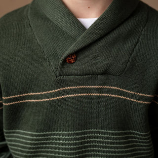 Organic Shawl Collar Sweater - Hope & Henry Boy