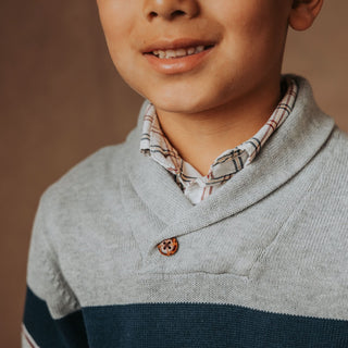 TARGET - Organic Shawl Collar Sweater - Hope & Henry Boy