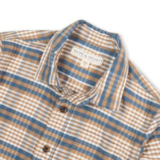 Organic Flannel Shirt with Elbow Patches - Baby