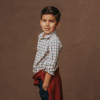 TARGET - Organic Stretch Poplin Shirt - Hope & Henry Boy