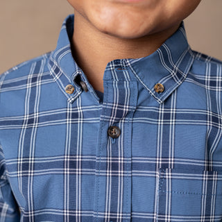 Organic Stretch Poplin Shirt - Hope & Henry Boy