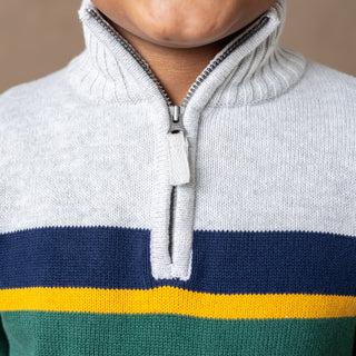 Organic Half Zip Sweater - Hope & Henry Boy