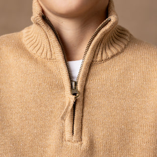 Organic Half Zip Sweater - Hope & Henry Boy