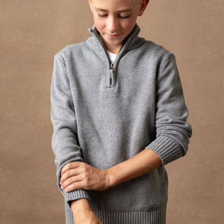 Organic Half Zip Sweater - Baby - Hope & Henry Baby