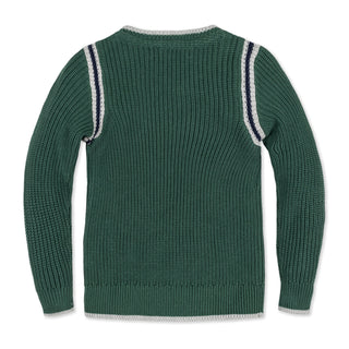 Organic Sporty Crew Neck Sweater - Hope & Henry Boy