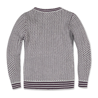 Organic Intarsia Crew Neck Sweater - Hope & Henry Boy