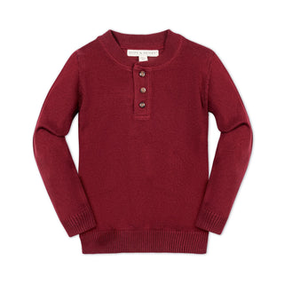 TARGET - Organic Sweater Henley with Elbow Patches - Hope & Henry Boy